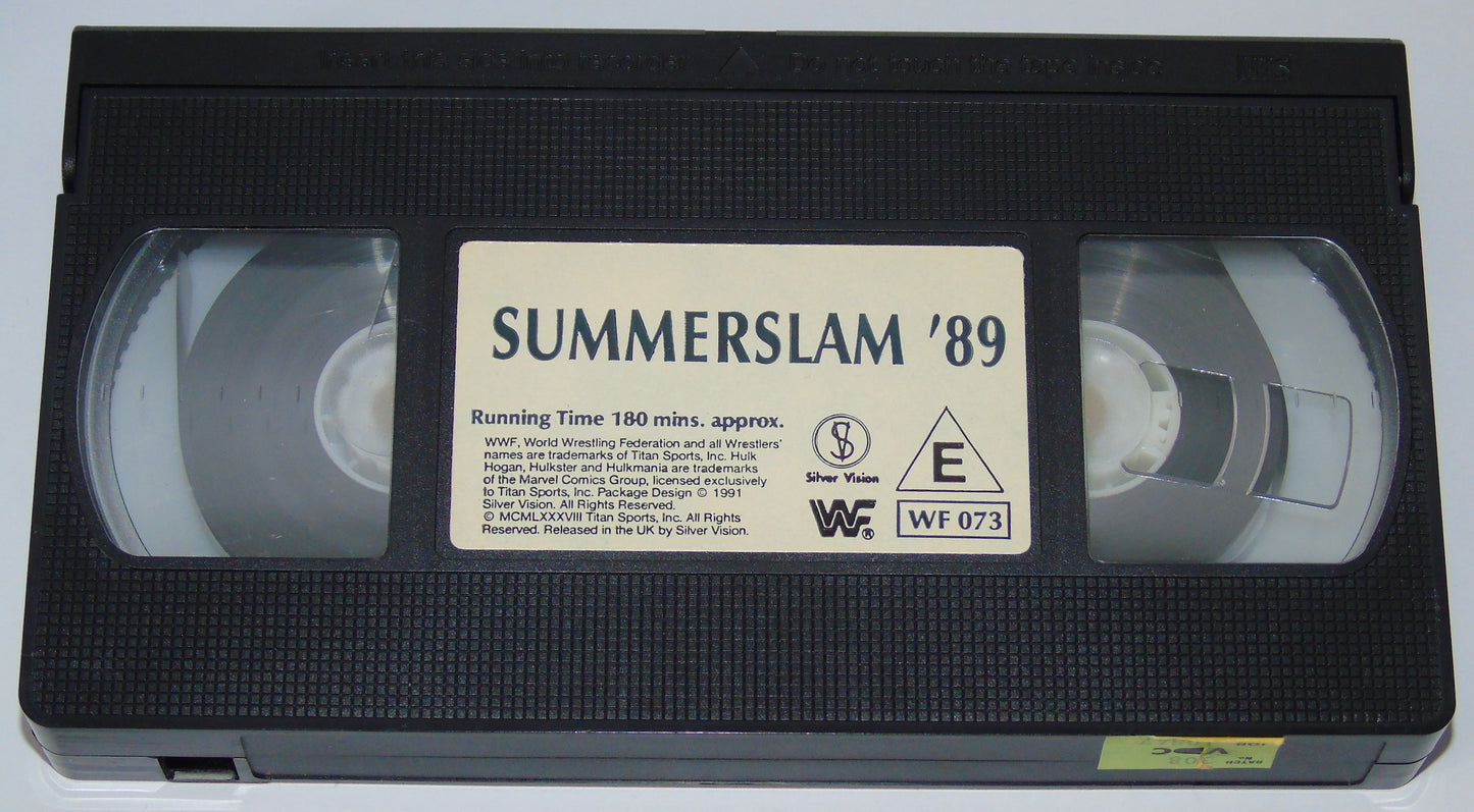WWF WRESTLING SUMMERSLAM 1989 SILVER VISION VHS VIDEO CASSETTE TAPE WITH POSTERS