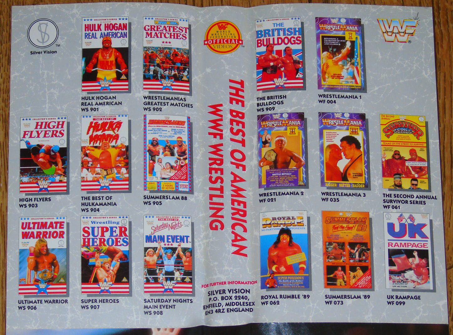 WWF WRESTLING SUMMERSLAM 1989 SILVER VISION VHS VIDEO CASSETTE TAPE WITH POSTERS