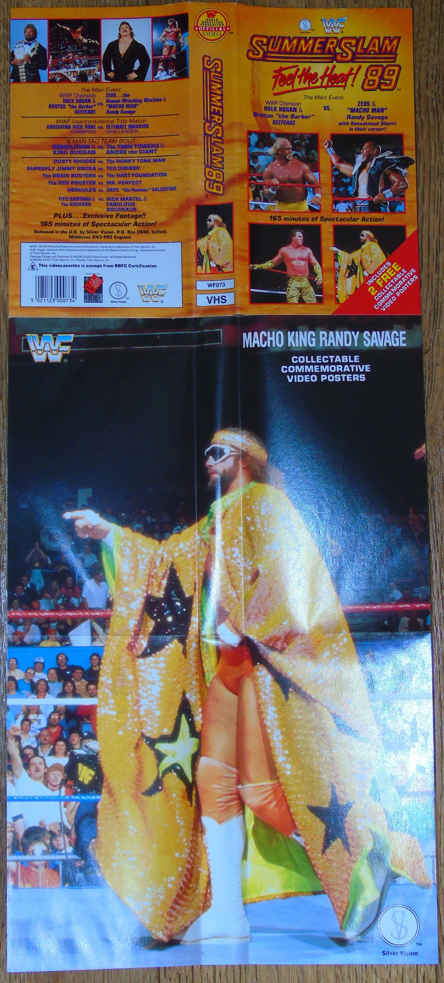 WWF WRESTLING SUMMERSLAM 1989 SILVER VISION VHS VIDEO CASSETTE TAPE WITH POSTERS