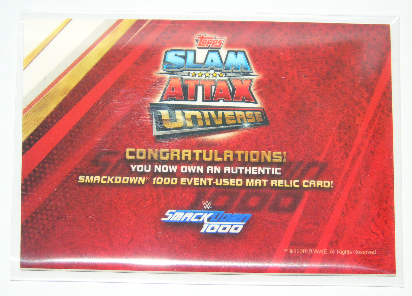 THE UNDERTAKER WWE WRESTLING TOPPS SMACKDOWN 1000 AUTHENTIC RING MAT RELIC TRADING CARD
