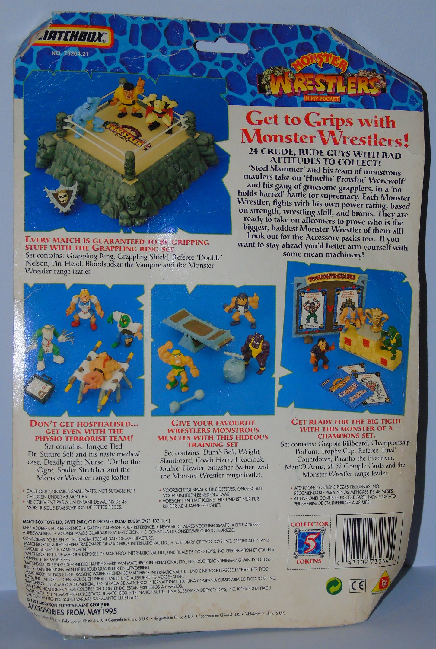 MATCHBOX MONSTER WRESTLERS IN MY POCKET PHYSIO TERRORIST FIGURE SET