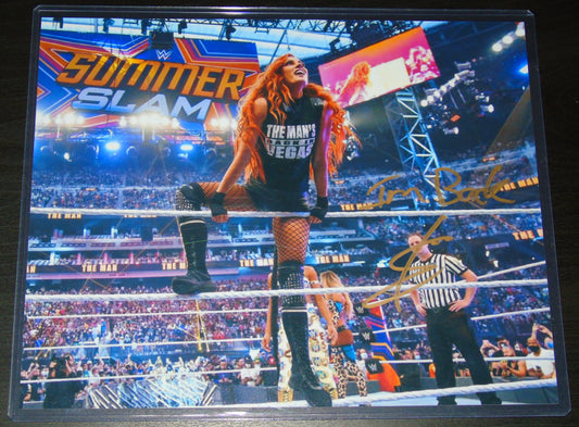 BECKY LYNCH SIGNED WWE WRESTLING SUMMERSLAM PHOTO - RRP £69.99