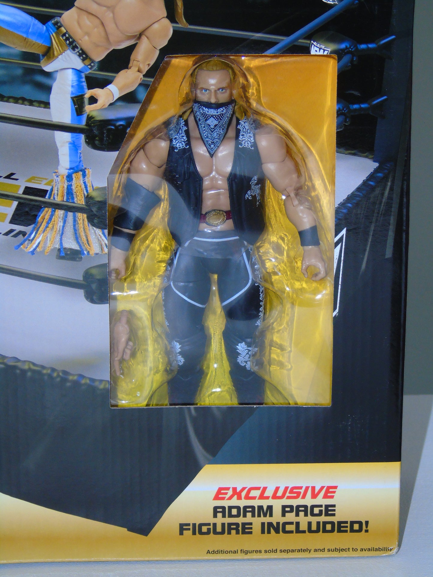AEW Wrestling Ring with Hangman Adam Page Figure Unrivaled Collection Series