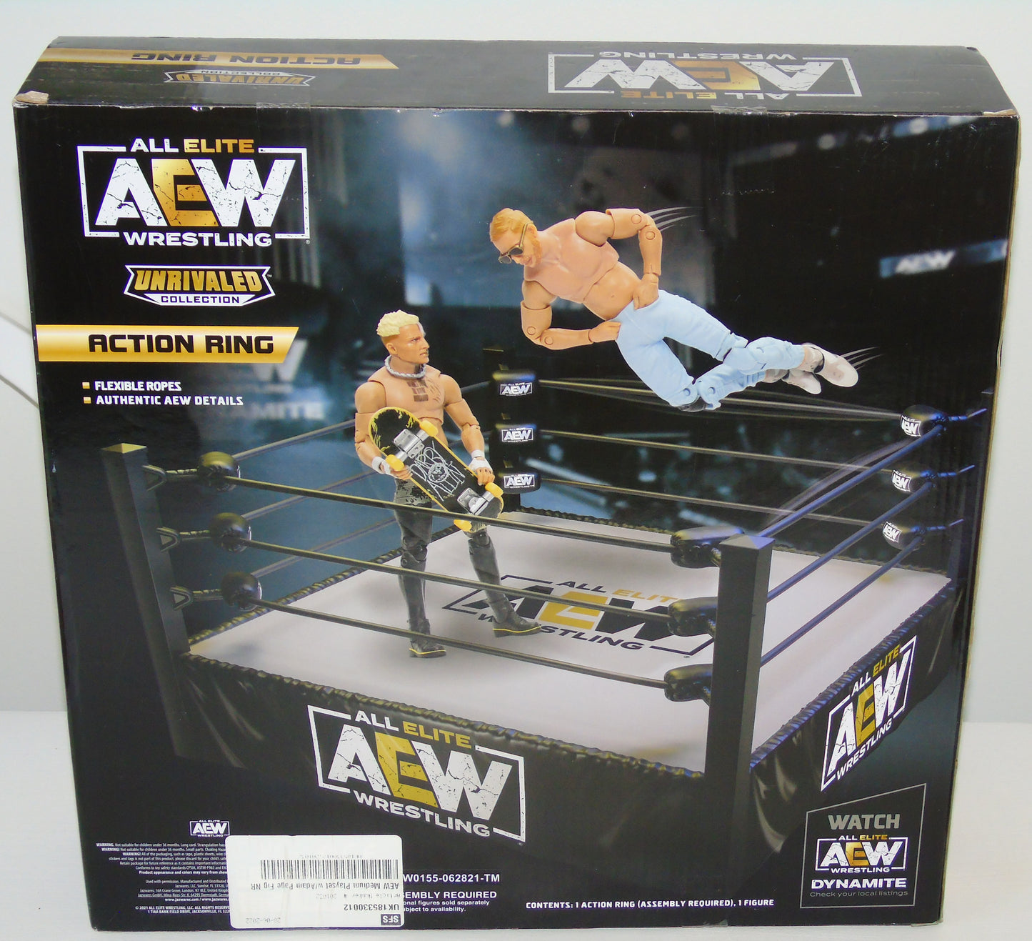 AEW Wrestling Ring with Hangman Adam Page Figure Unrivaled Collection Series