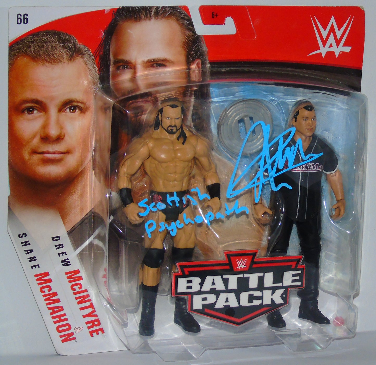 Drew McIntyre WWE Mattel Signed Series 66 Battle Pack Figure Set with Shane McMahon