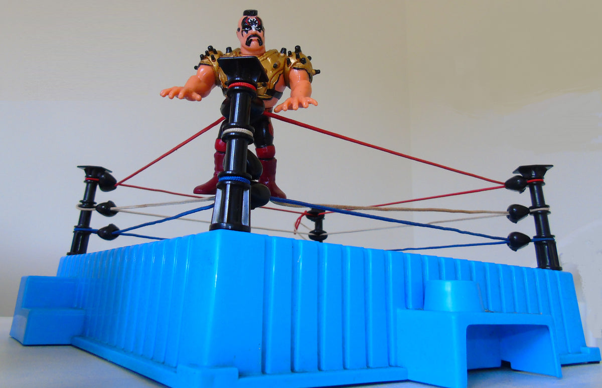 WWF HASBRO WRESTLING RING COMPLETE WITH SOUND EFFECTS MODULE