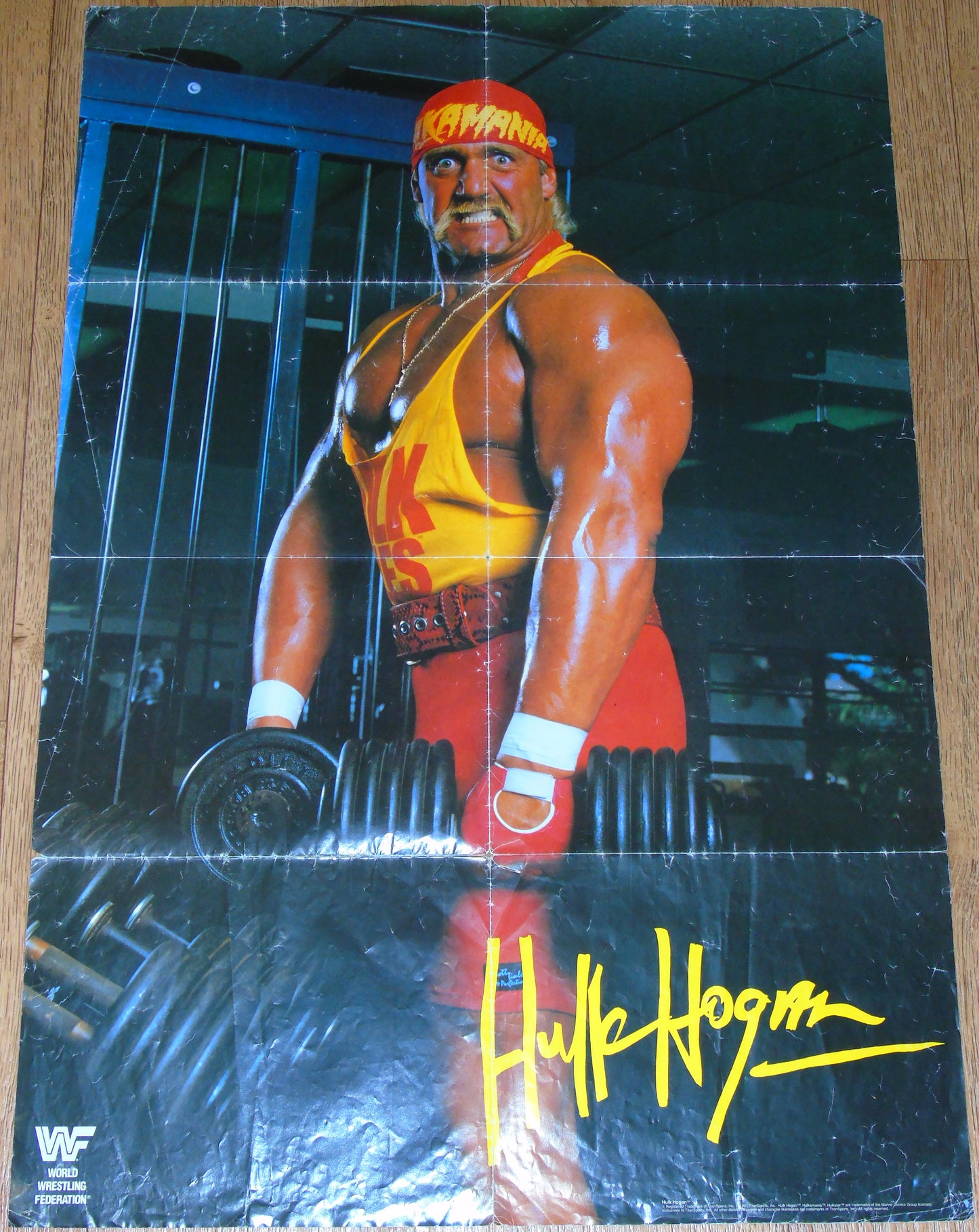WWF Wrestling 1991 UK Sporting Superstars Publication with Double Poster Special