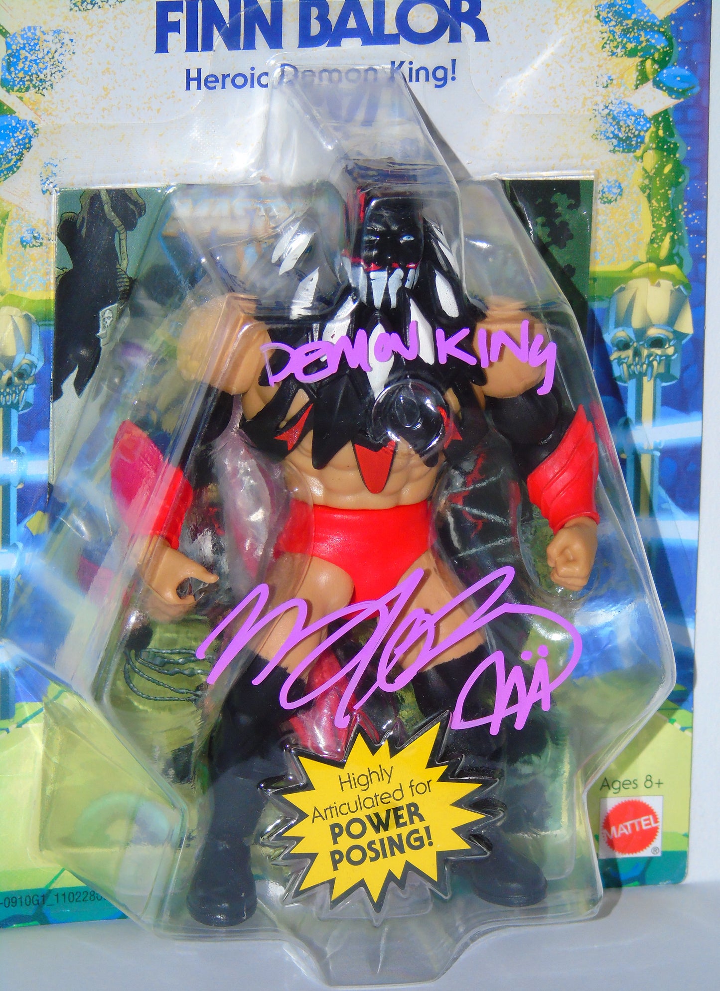 The Demon King Finn Balor Mattel WWE MOTU Masters Of The Universe Signed Figure