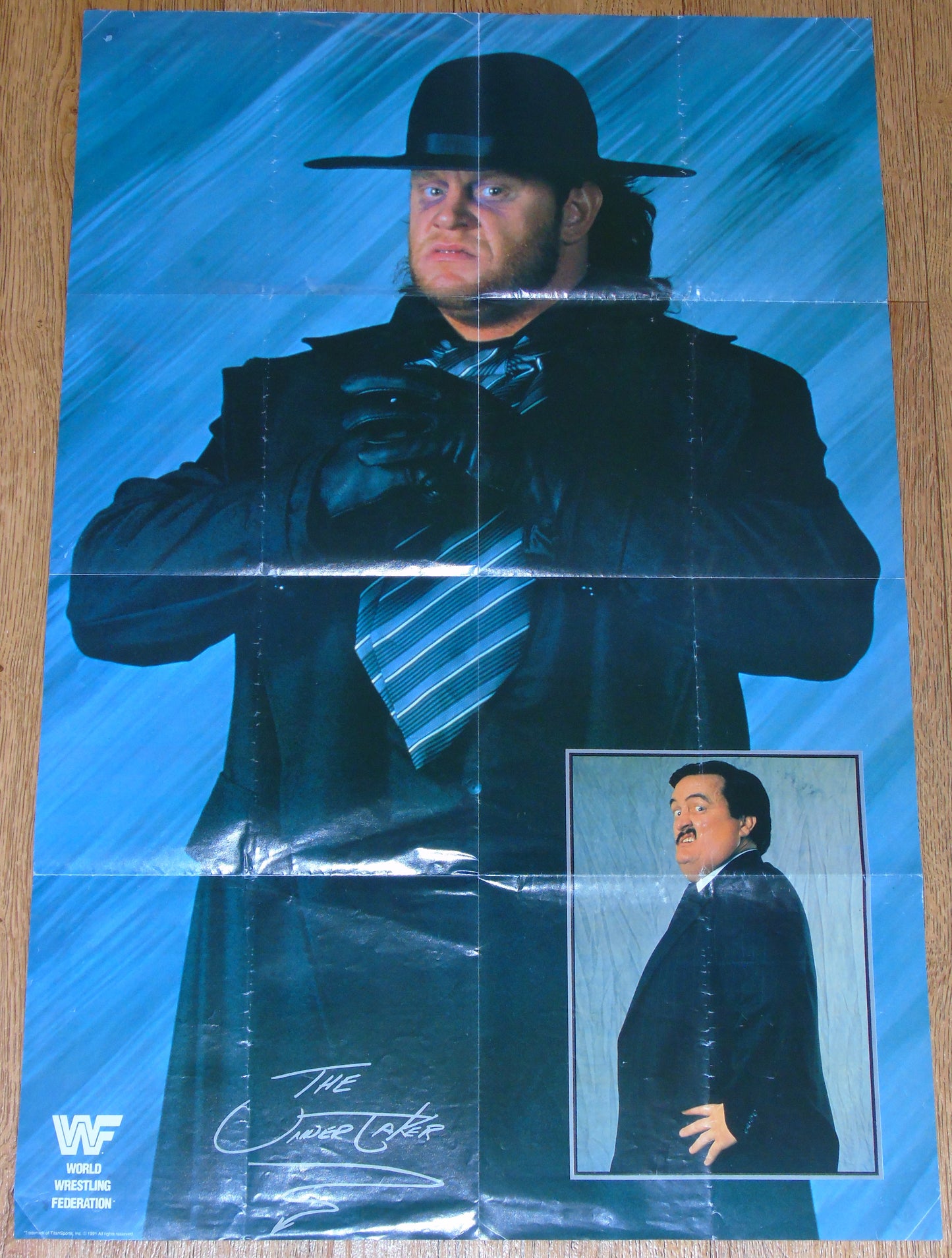 WWF Wrestling 1991 UK Sporting Superstars Publication with Double Poster Special