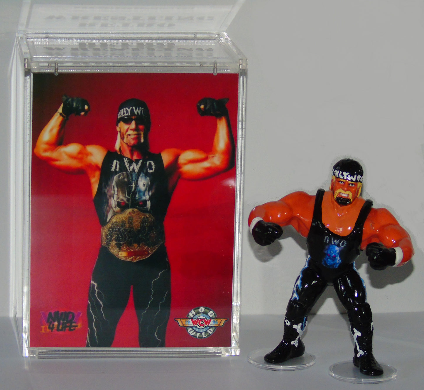 WCW nWo HULK HOGAN CUSTOM HASBRO FIGURE FROM HOG WILD 1996 FIRST TITLE WIN