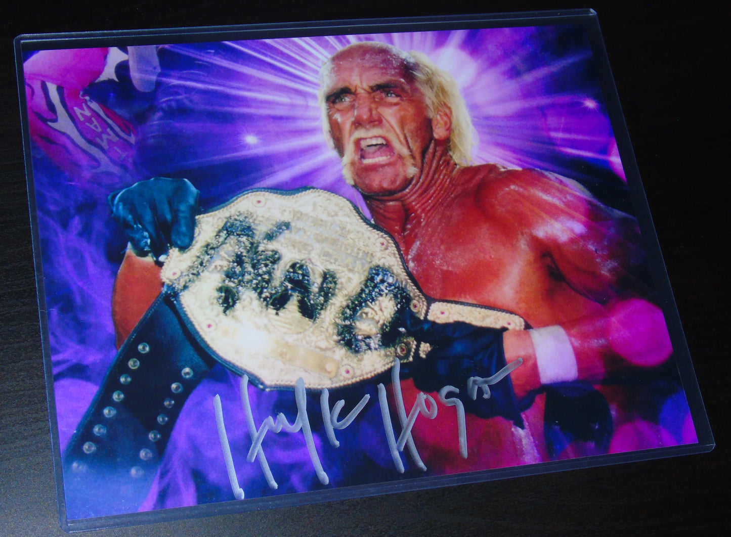 HOLLYWOOD HULK HOGAN SIGNED WCW nWo WRESTLING 8"x10" PHOTO #1 of 10 LTD ED - RRP £149.99