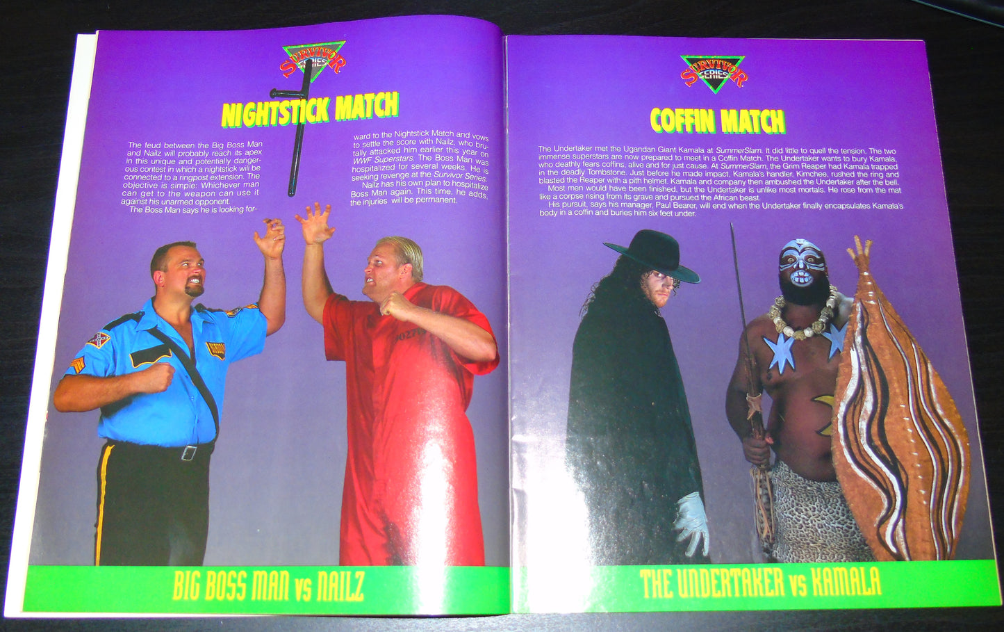 WWF WRESTLING SURVIVOR SERIES 1992 SOUVENIR EDITION PROGRAM MAGAZINE