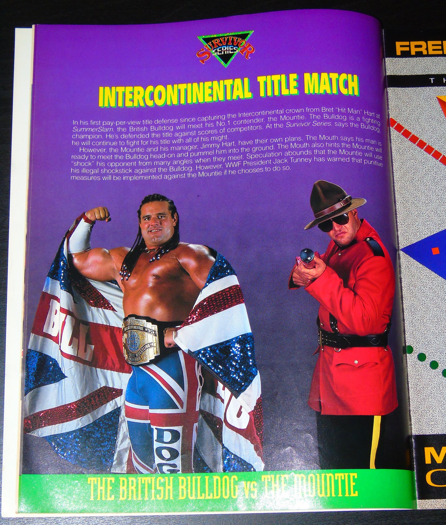 WWF WRESTLING SURVIVOR SERIES 1992 SOUVENIR EDITION PROGRAM MAGAZINE