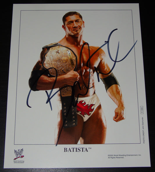 BATISTA SIGNED WWE WRESTLING 8"x10" PROMO PHOTO P-1052