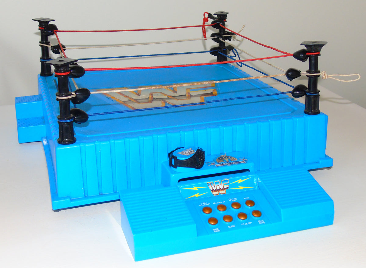 WWF HASBRO WRESTLING RING COMPLETE WITH SOUND EFFECTS MODULE