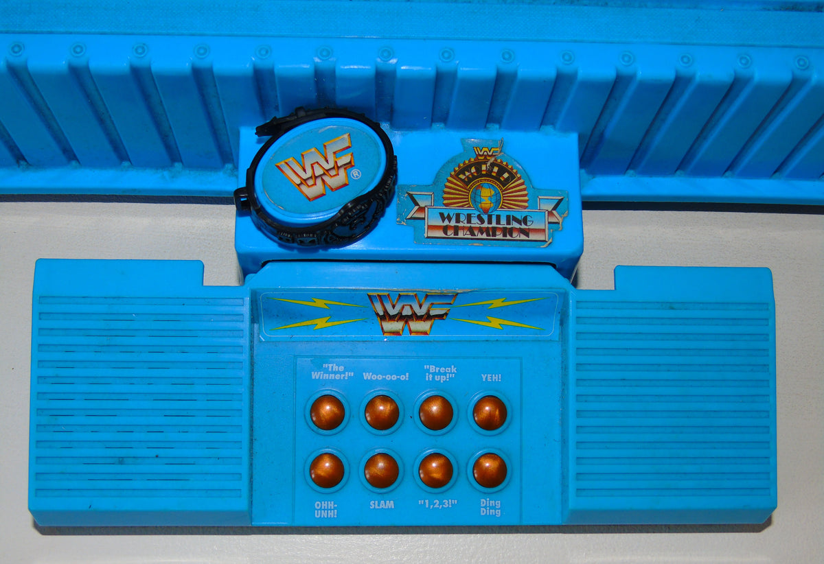 WWF HASBRO WRESTLING RING COMPLETE WITH SOUND EFFECTS MODULE