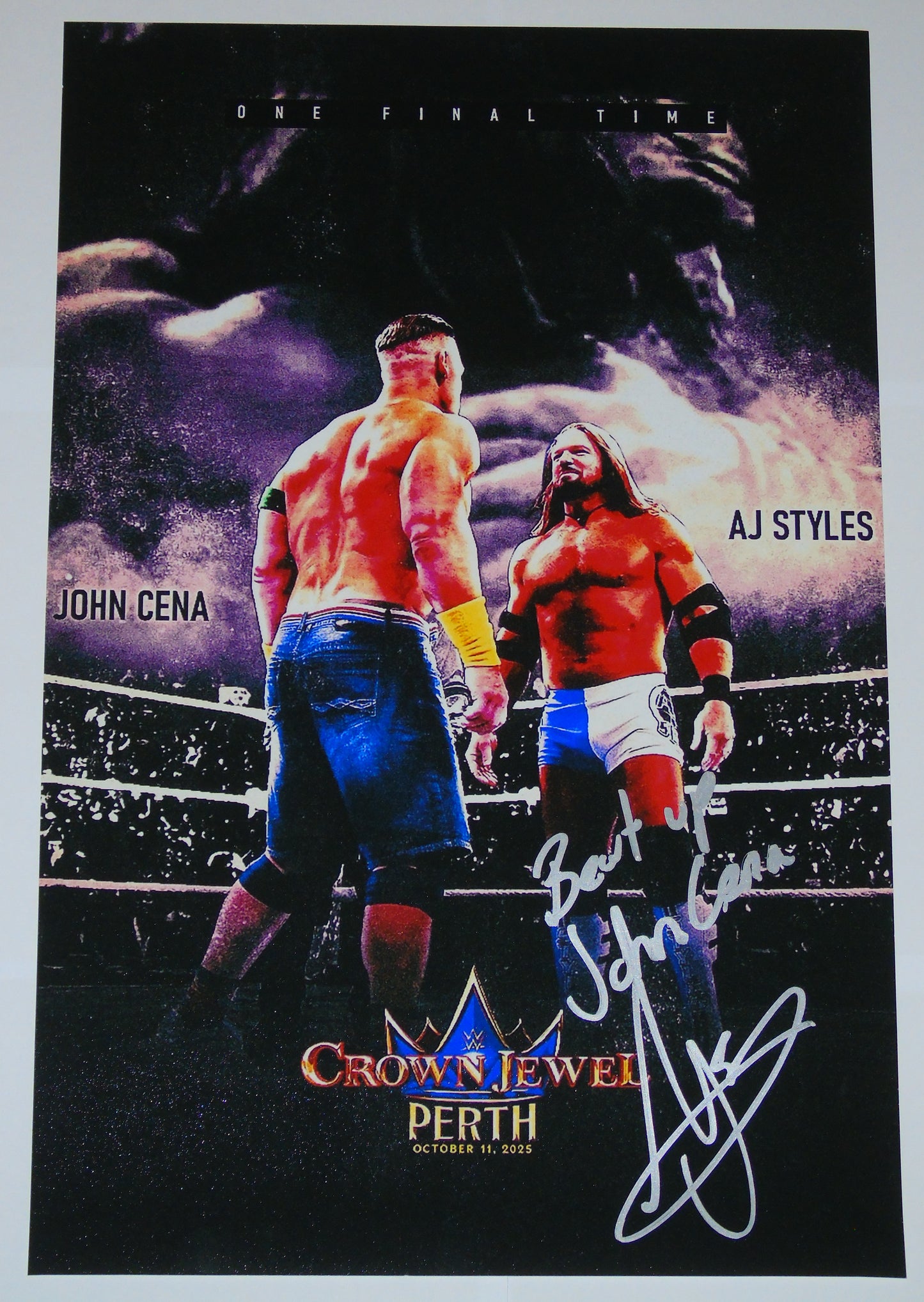 AJ Styles Signed WWE Poster