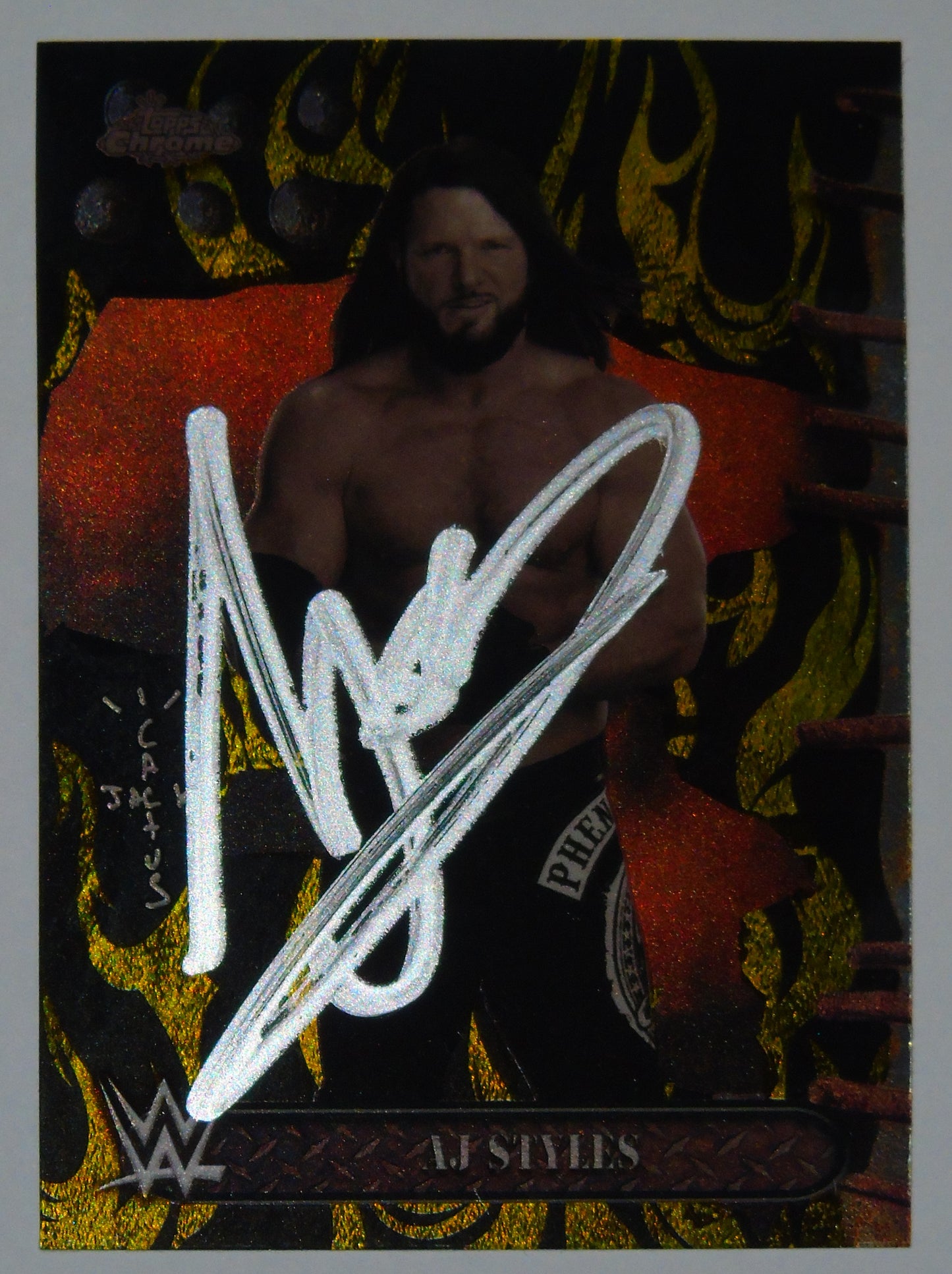 AJ Styles Signed WWE Topps Cactus Jack Series Trading Card