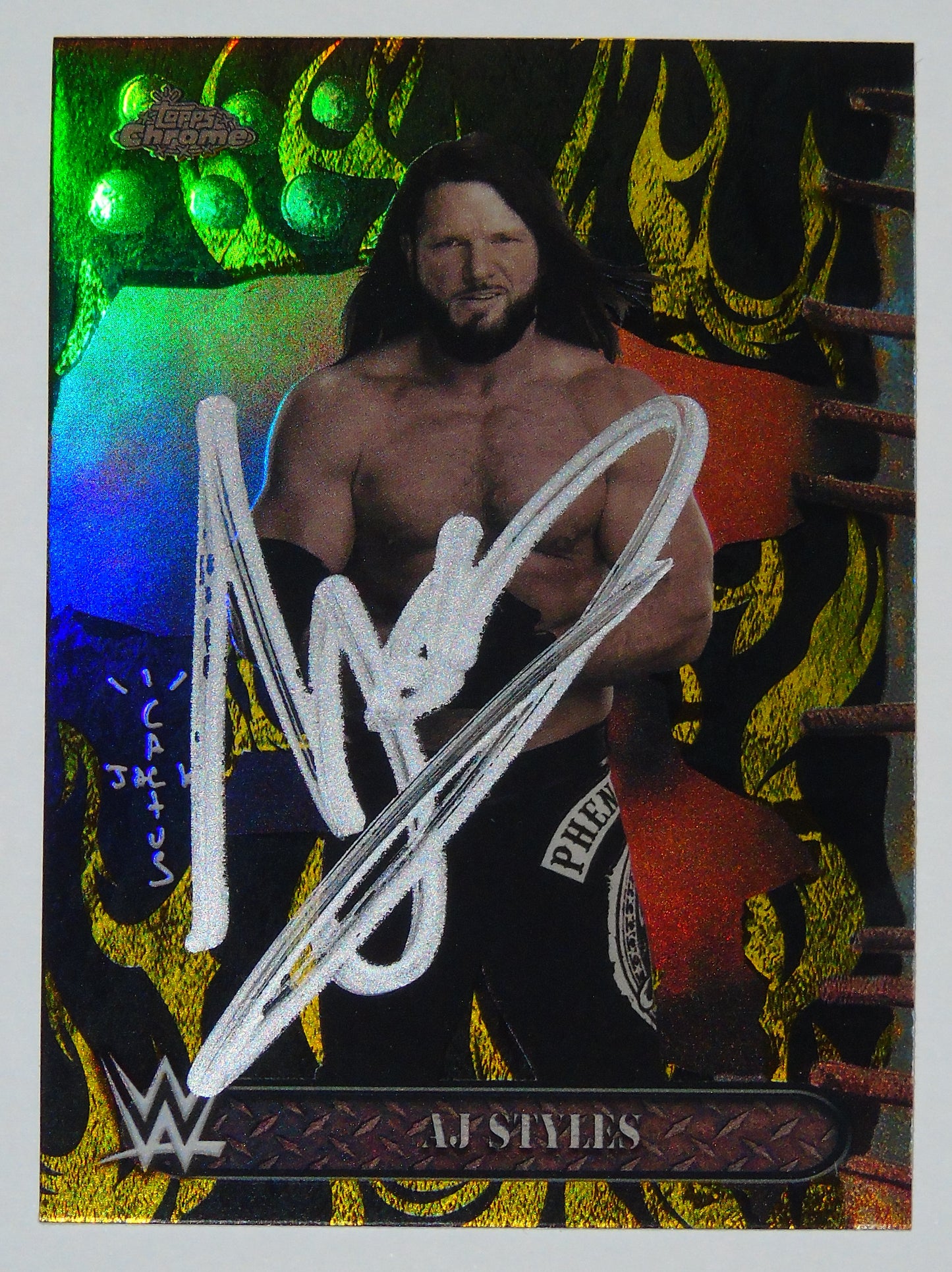 AJ Styles Signed WWE Topps Cactus Jack Series Trading Card