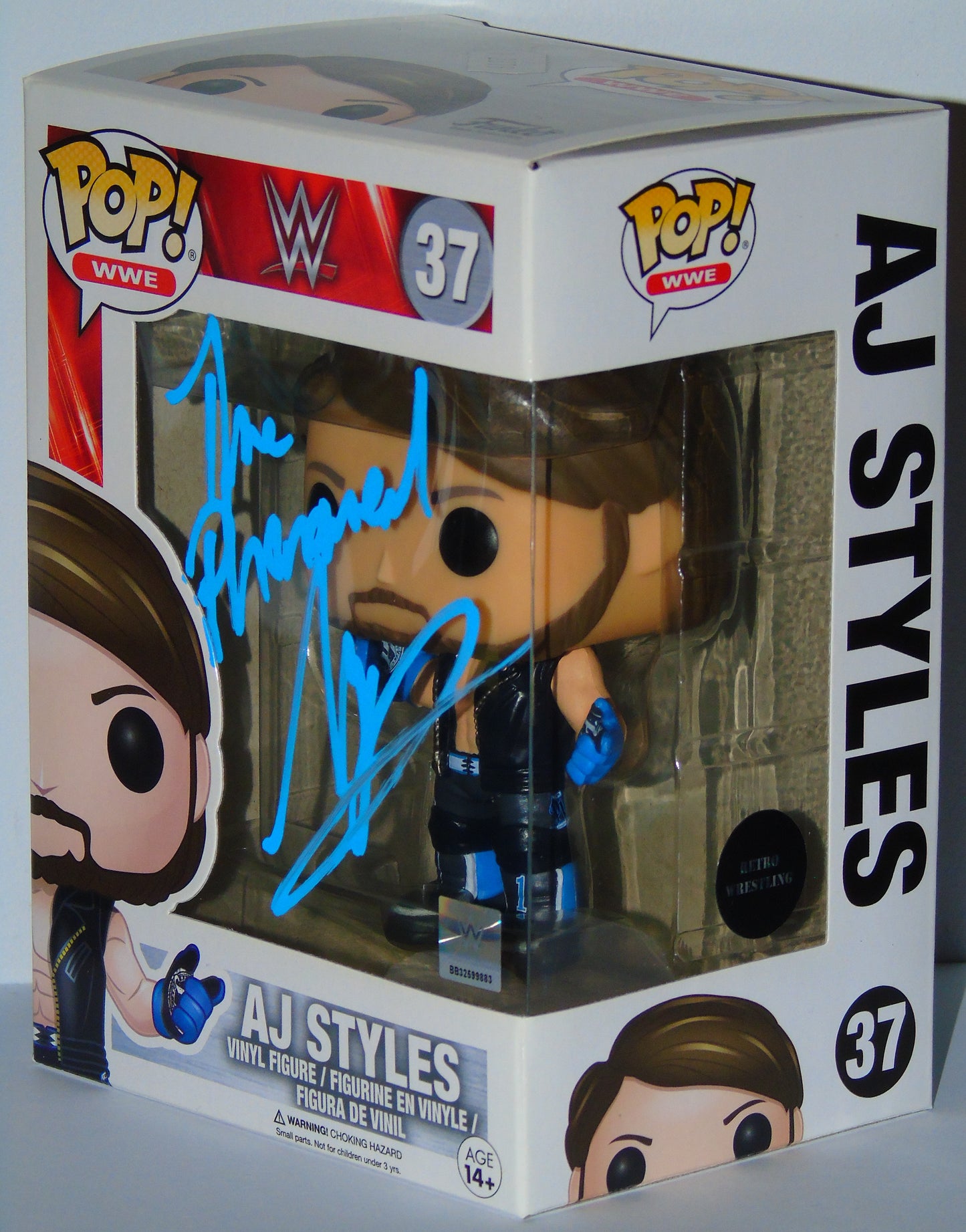 AJ Styles Signed WWE Funko Pop! Vinyl Figure