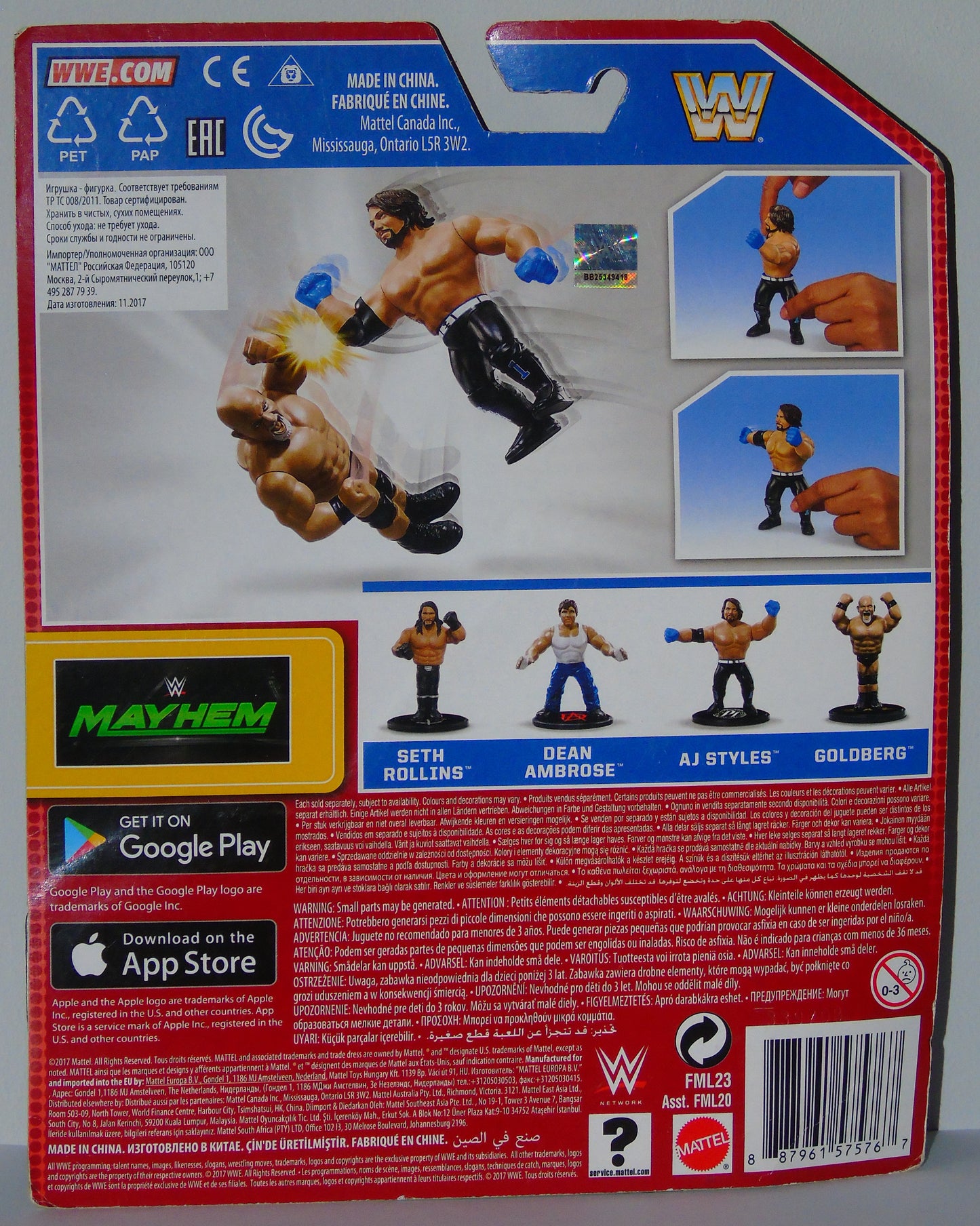 AJ Styles WWE Mattel Retro Figure