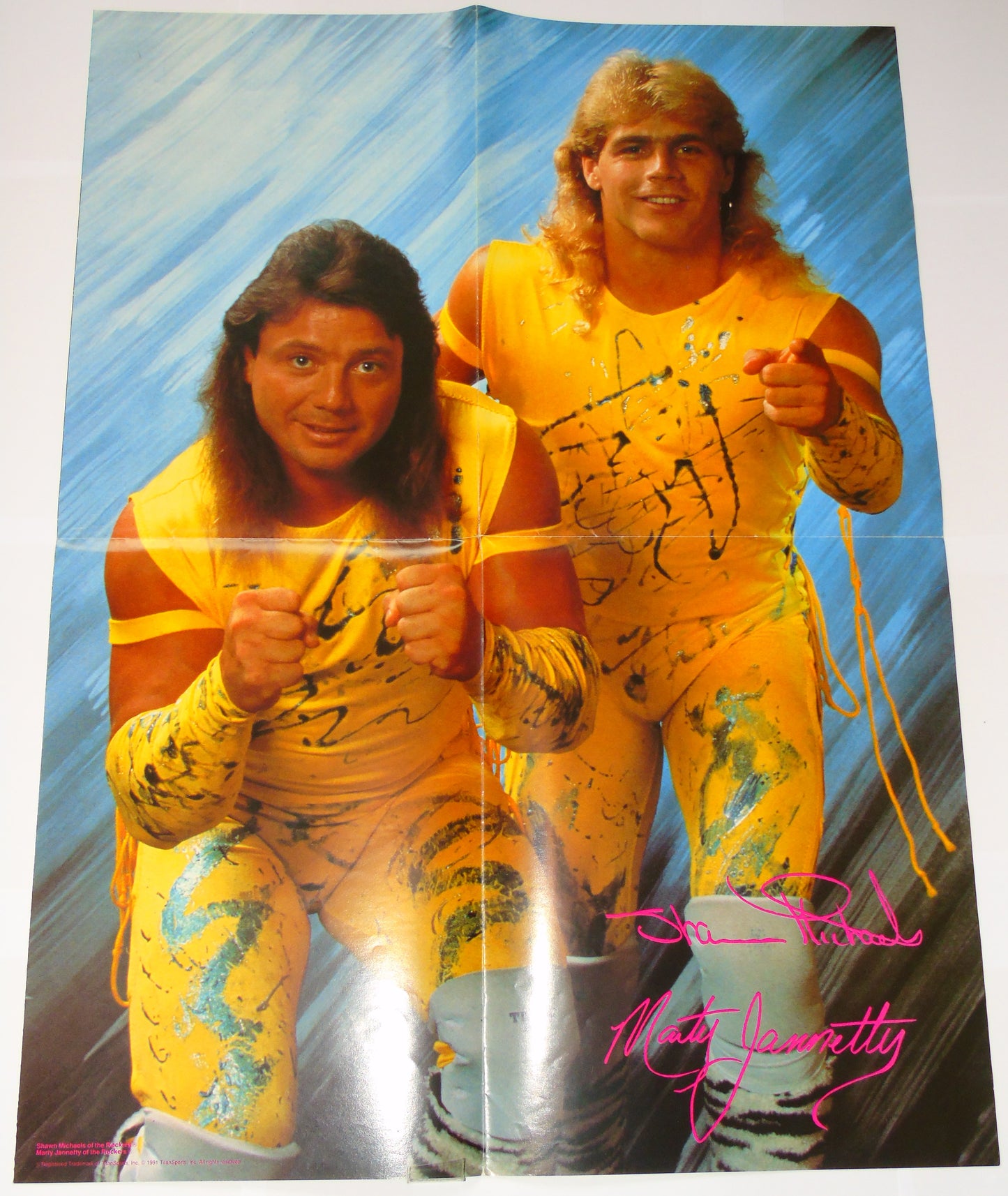 WWF Wrestling 1991 UK Sporting Superstars Publication with Double Poster Special