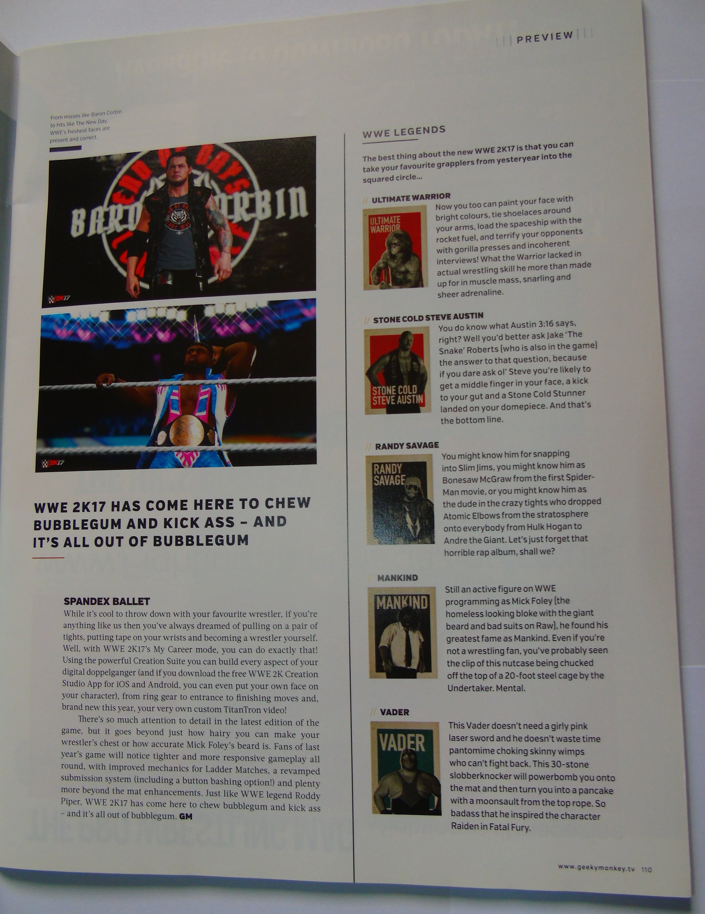 Geeky Monkey Magazine Issue 13 October 2016 WWE 2K17 Goldberg Cover