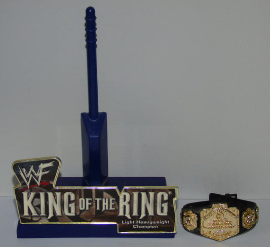 WWF Wrestling King of the Ring Stand and Light Heavyweight Title Figure Toy Belt
