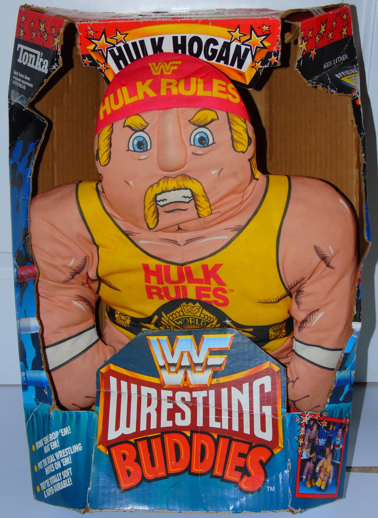Hulk Hogan Rare WWF Wrestling Tonka Buddies Plush Soft Toy