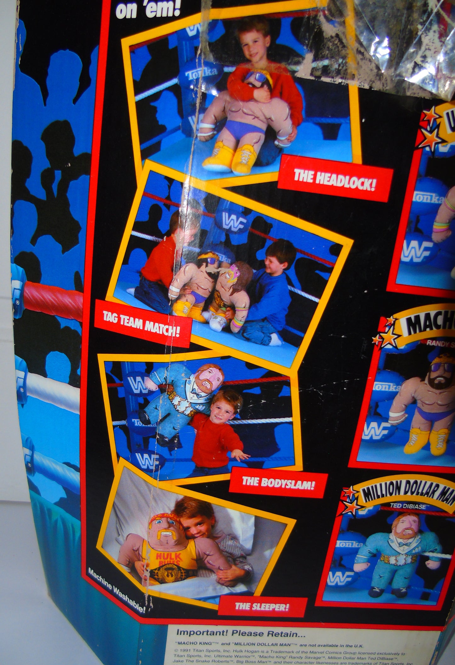 Hulk Hogan Rare WWF Wrestling Tonka Buddies Plush Soft Toy