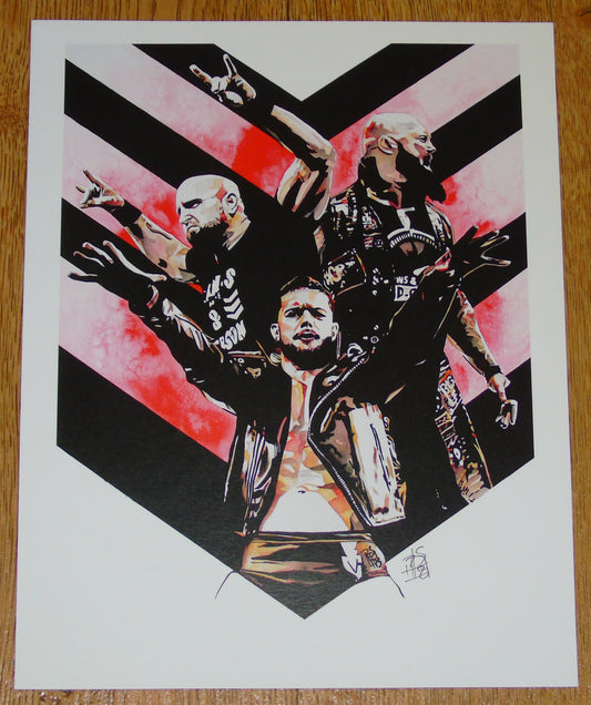 WWE Finn Balor Karl Anderson and Luke Gallows Rob Schamberger Poster