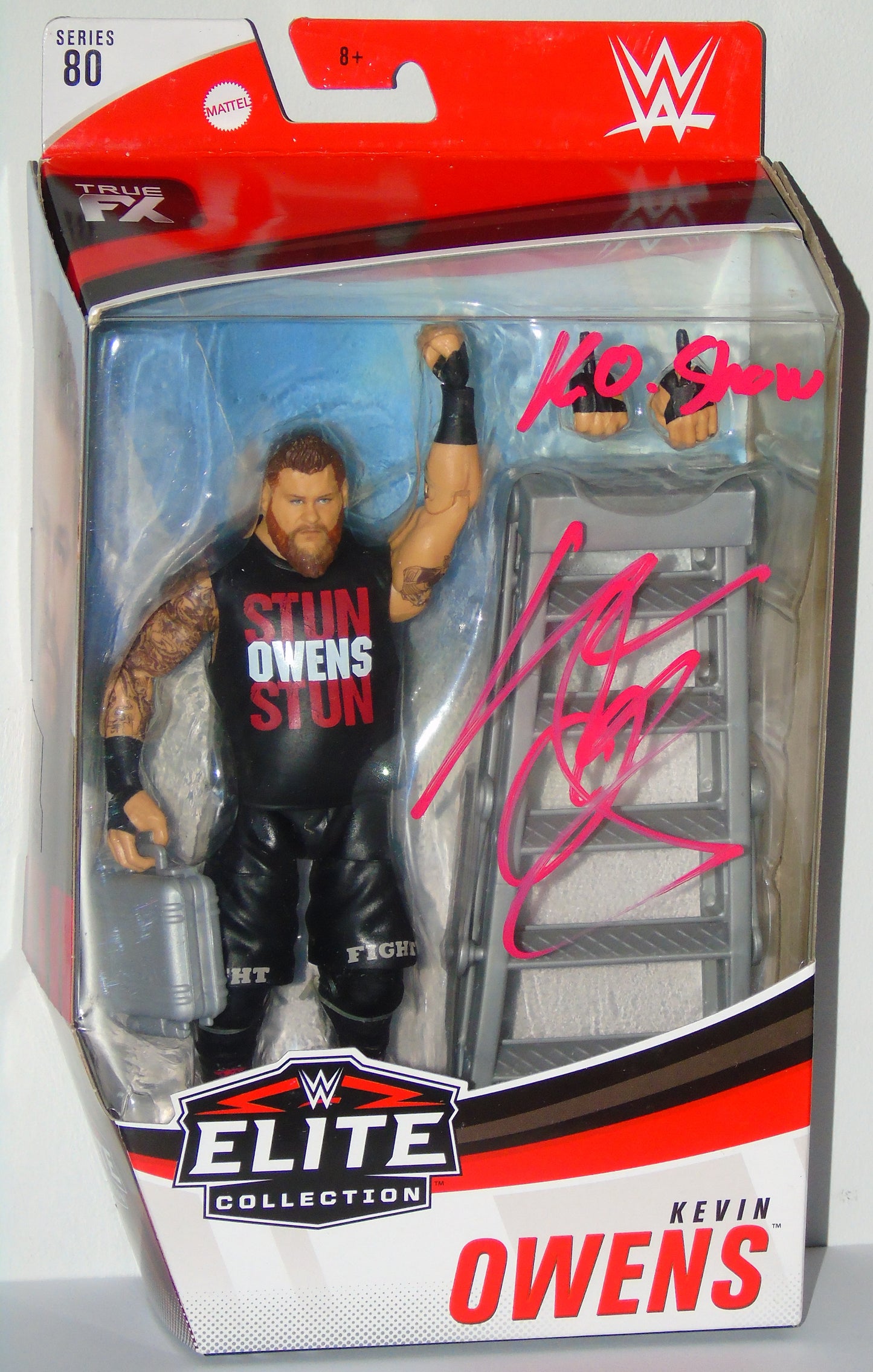 Kevin Owens Signed WWE Mattel Elite Series 80 Figure w/Proof Picture