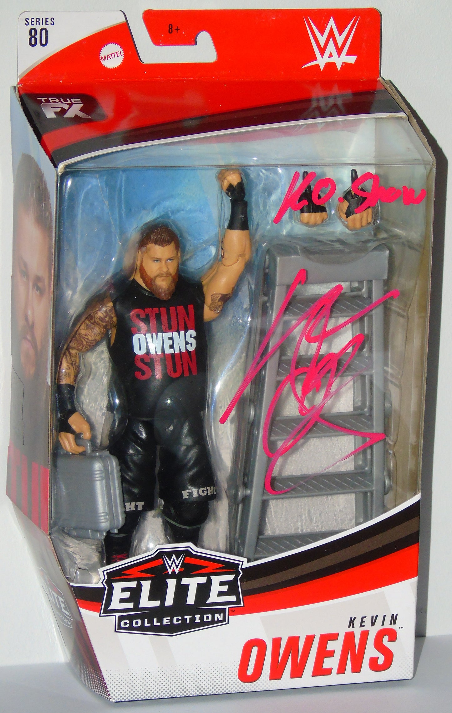 Kevin Owens Signed WWE Mattel Elite Series 80 Figure w/Proof Picture