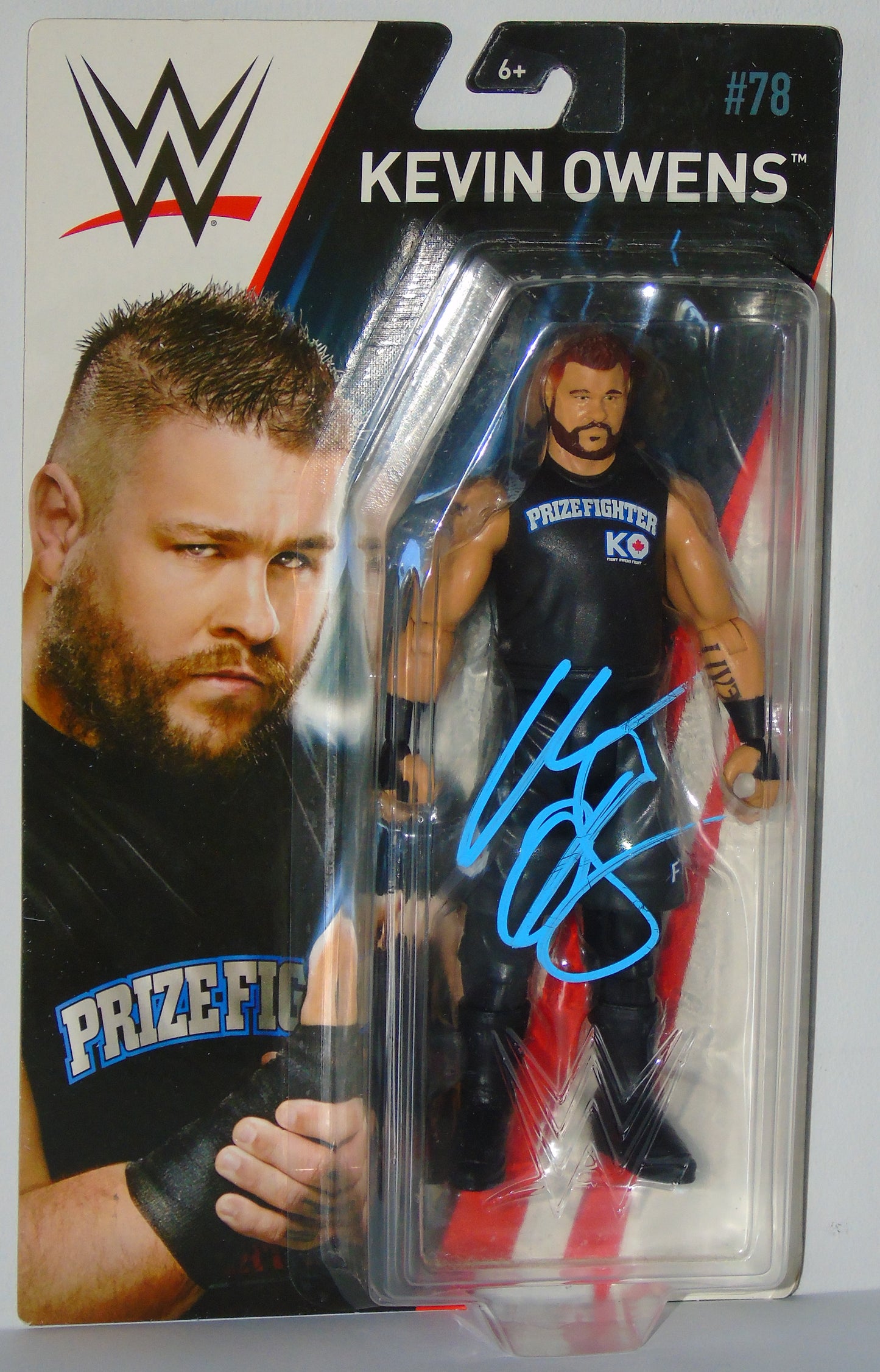 Kevin Owens Signed WWE Mattel Basic Series 78 Figure