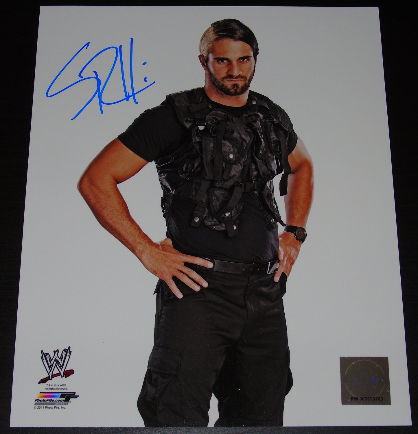 Seth Rollins Signed WWE Wrestling Debut Photofile Photo