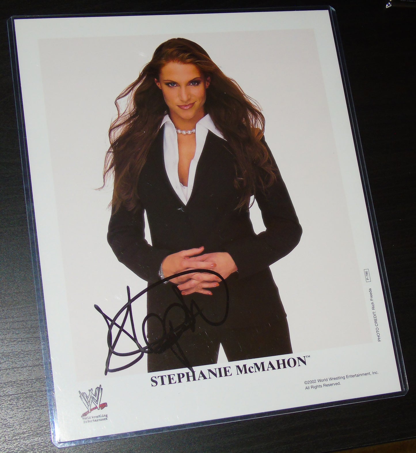 Stephanie McMahon WWE/WWF Signed Promo Photo P-786