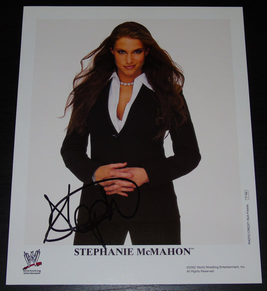 STEPHANIE McMAHON SIGNED WWE WRESTLING PROMO PHOTO P-786