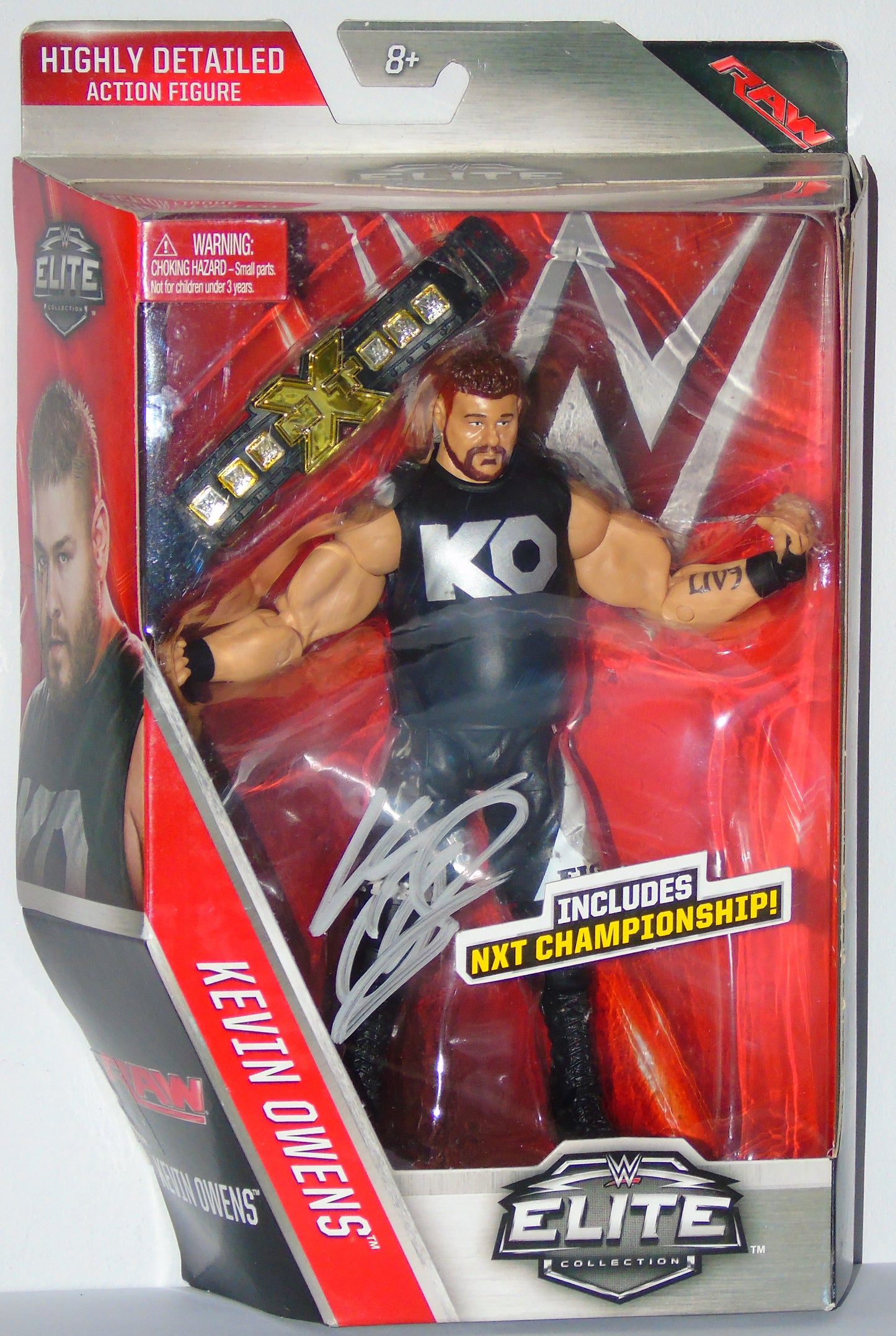 Kevin Owens WWE NXT Wrestling Mattel Elite Raw Series Signed Figure