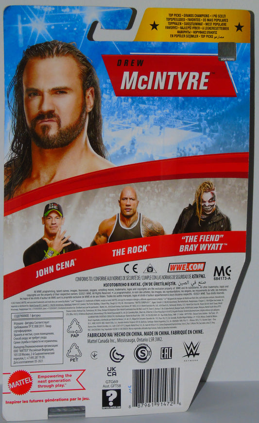 Drew McIntyre WWE Wrestling Mattel Top Picks Grands Champions Favoritos Series Signed Figure