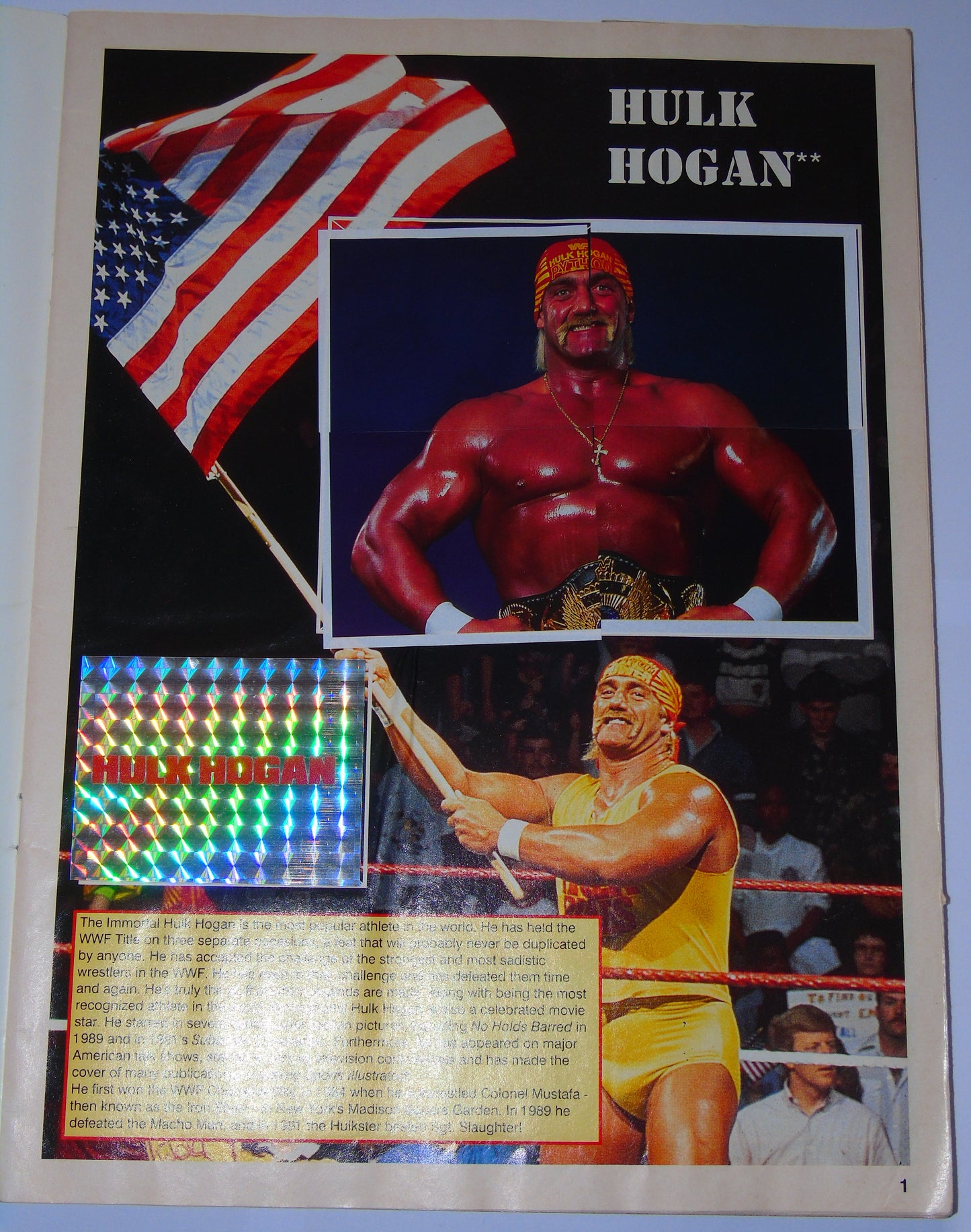 WWF Wrestling Merlin UK Sticker Album 1991 Complete With Merchandise Catalogue