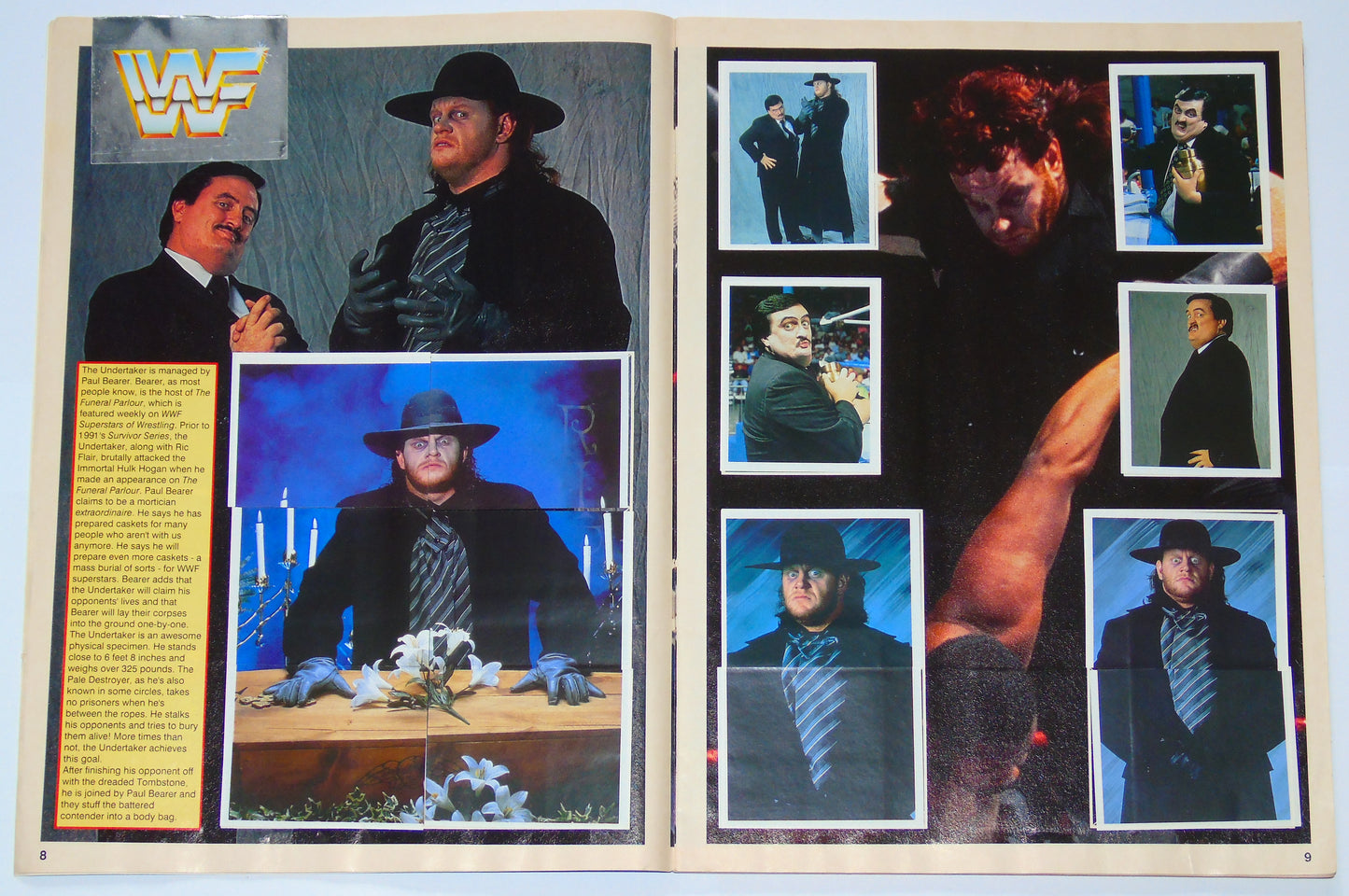 WWF Wrestling Merlin UK Sticker Album 1991 Complete With Merchandise Catalogue