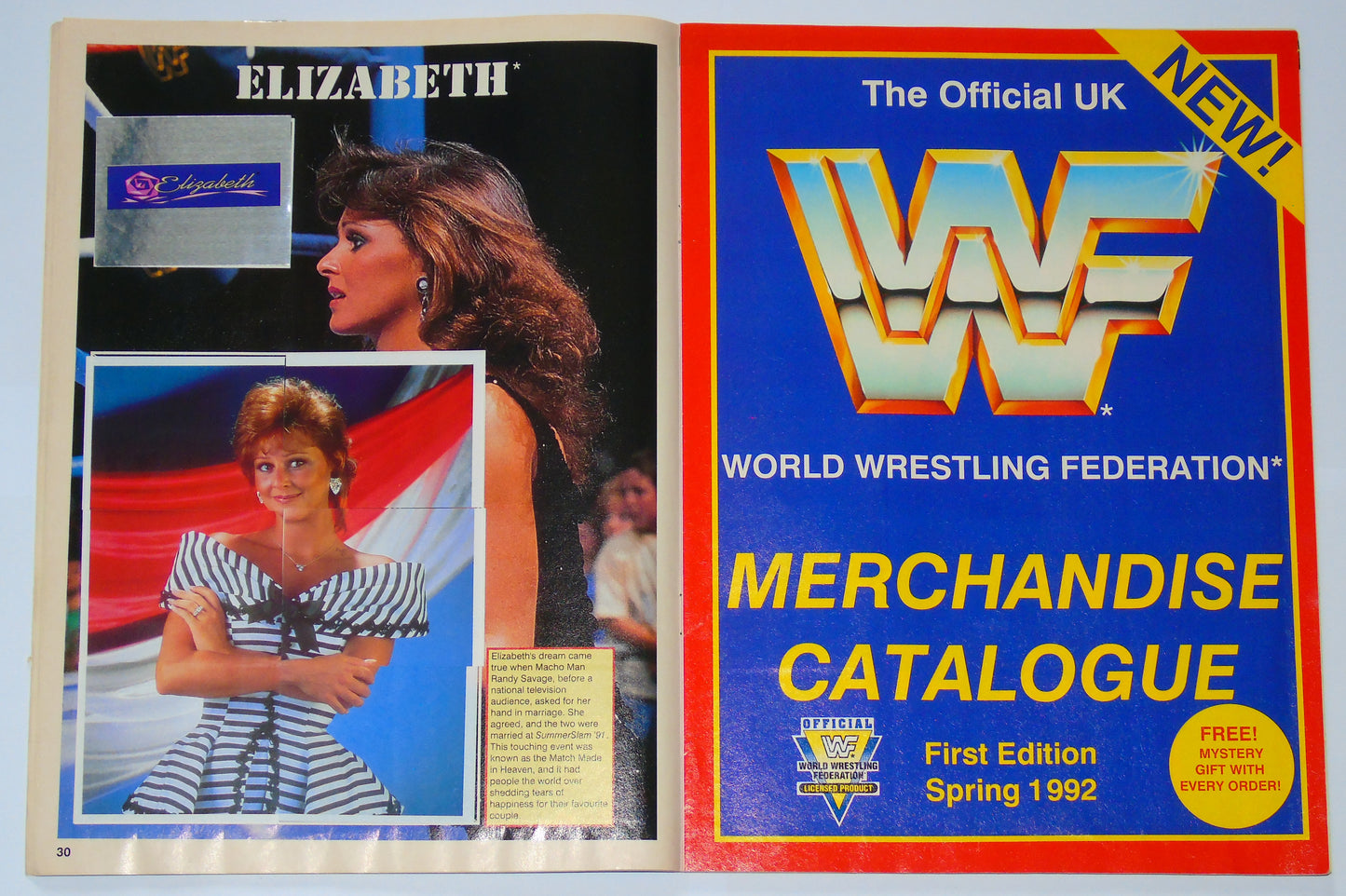 WWF Wrestling Merlin UK Sticker Album 1991 Complete With Merchandise Catalogue