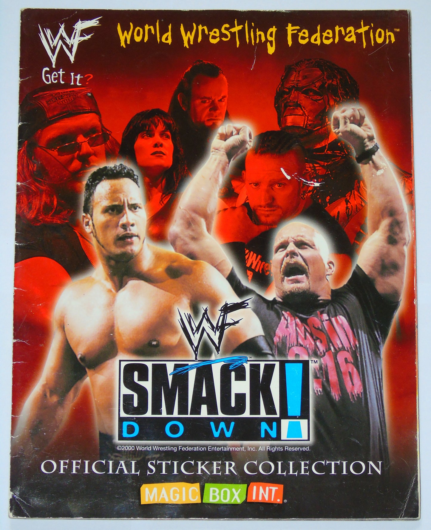WWF Wrestling Magic Box Int UK Sticker Album 2000 Complete