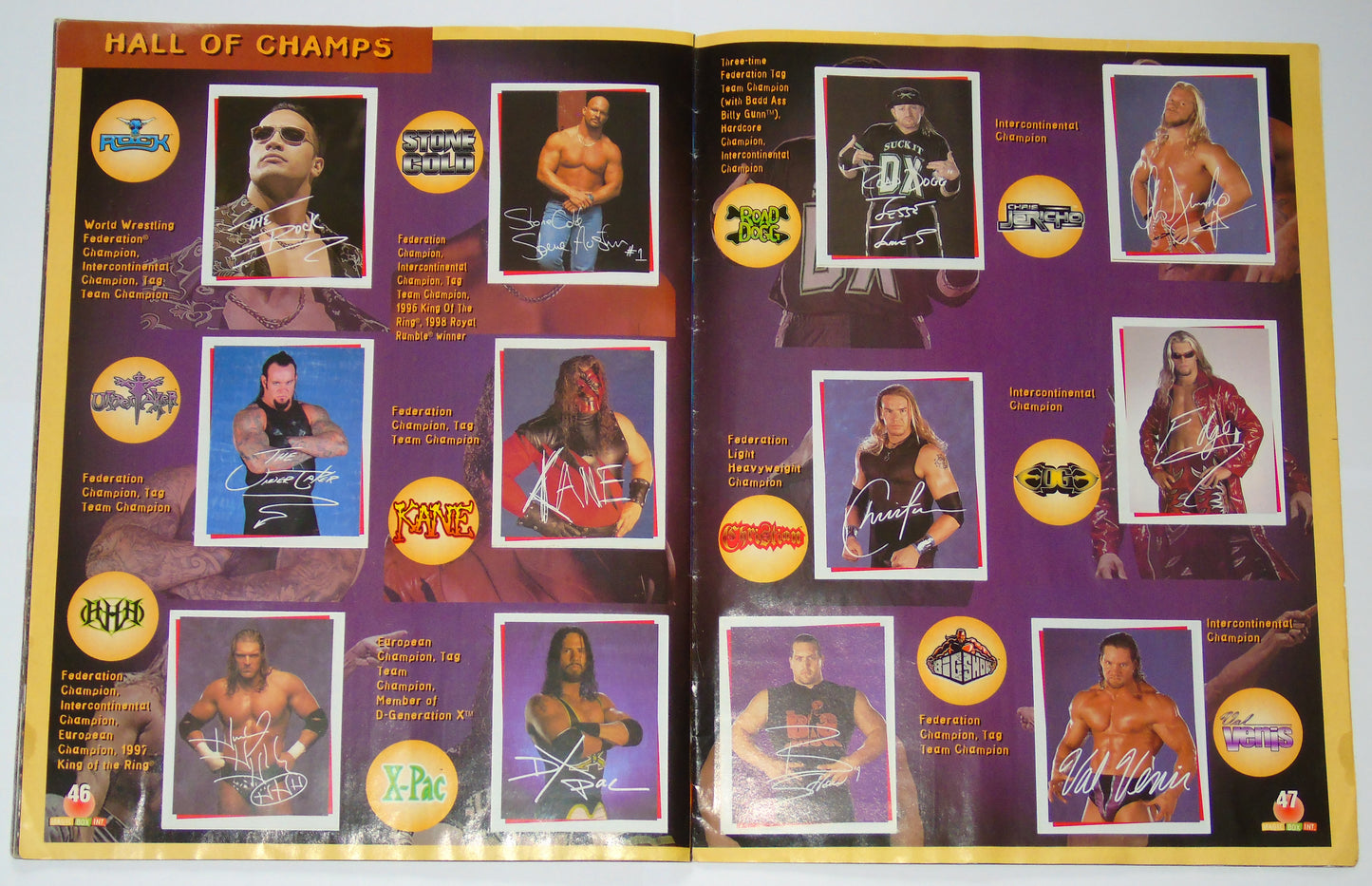 WWF Wrestling Magic Box Int UK Sticker Album 2000 Complete