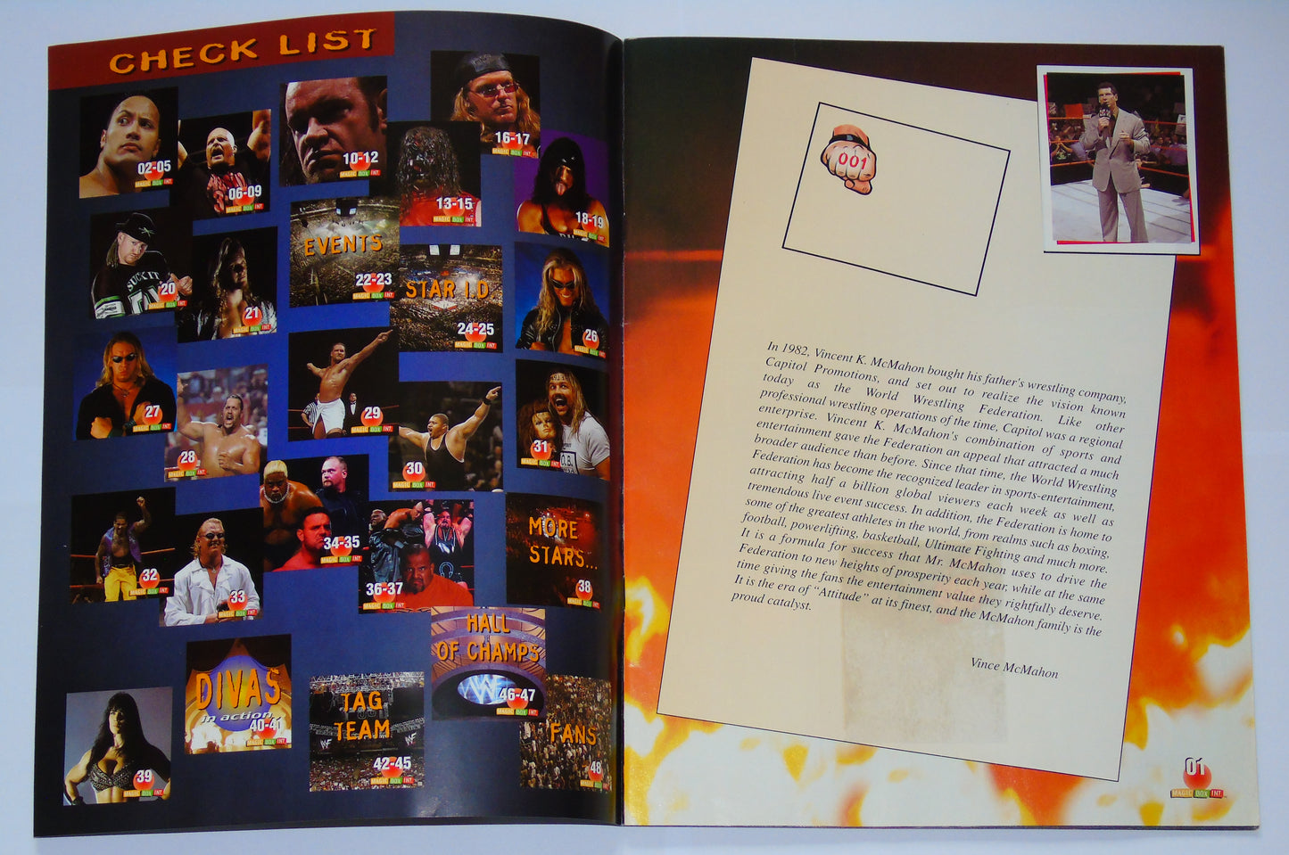 WWF Wrestling Magic Box Int UK Sticker Album 2000 Near Complete