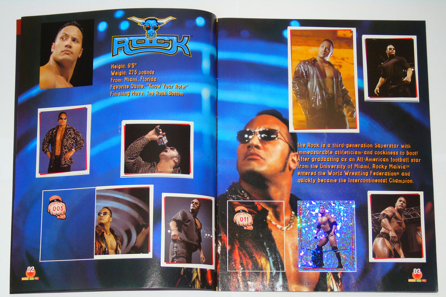WWF Wrestling Magic Box Int UK Sticker Album 2000 Near Complete