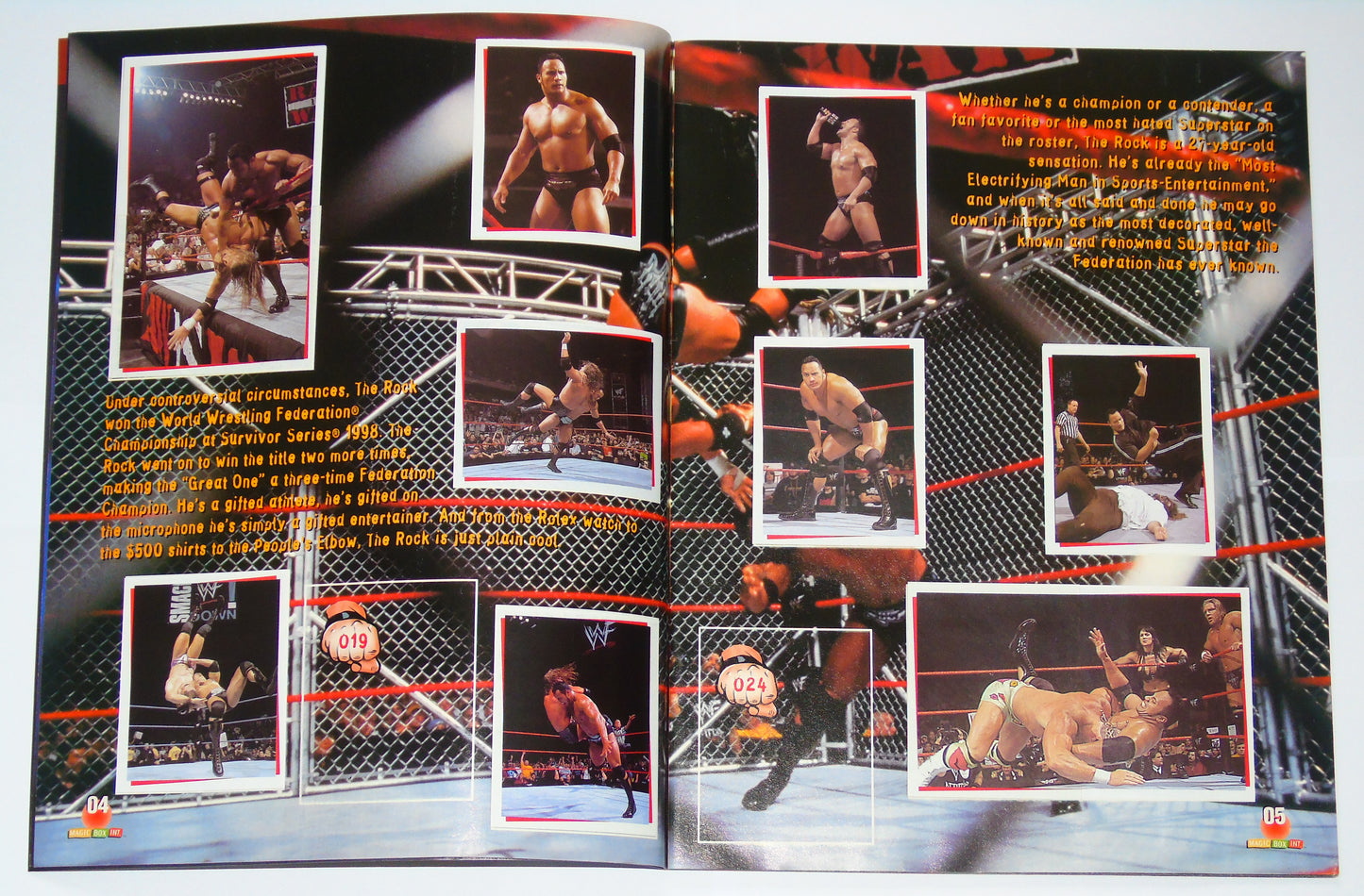 WWF Wrestling Magic Box Int UK Sticker Album 2000 Near Complete