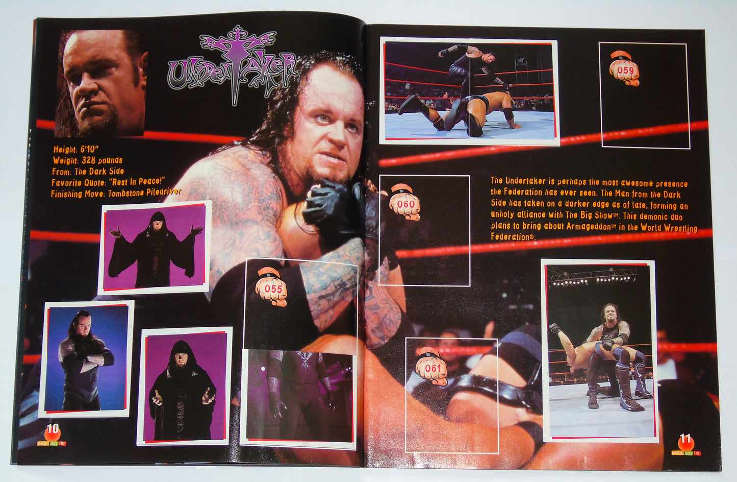 WWF Wrestling Magic Box Int UK Sticker Album 2000 Near Complete