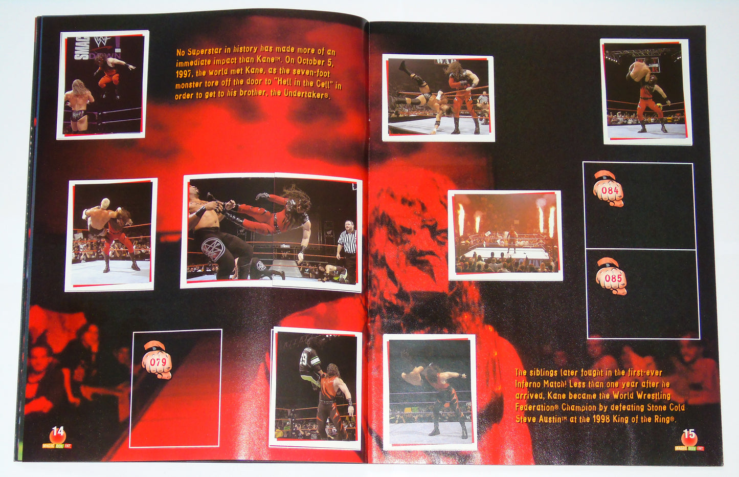 WWF Wrestling Magic Box Int UK Sticker Album 2000 Near Complete