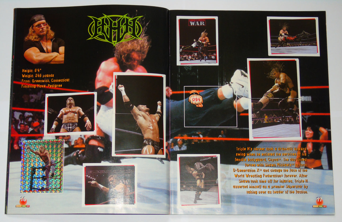 WWF Wrestling Magic Box Int UK Sticker Album 2000 Near Complete